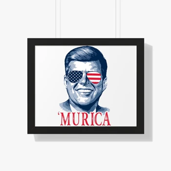 J Kennedy,Presidents Murica, 4th of July, Memorial Day, USA Pride Clipart Canvas
