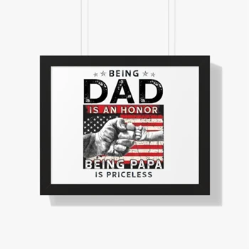 Fathers Day Design For Dad, An Honor Being Papa Is Priceless Graphic Design Gift Canvas