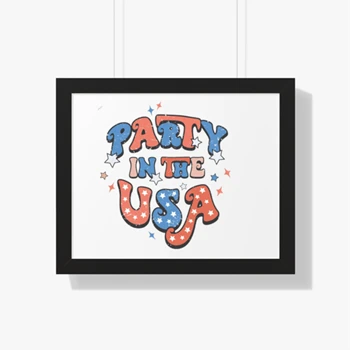 Retro Party in the USA, Party In The USA, 4th of July, Independence Day, USA Patriotic Tee, 4th of July Party Canvas
