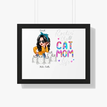 Customized Rocking The Cat Mom, Funny Personalized Design Cat Mom, Love Cat Design Canvas