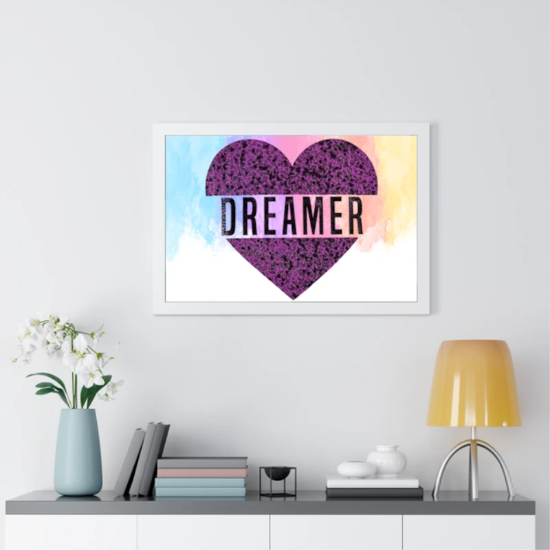 Dreamer heart- - Framed Horizontal Poster