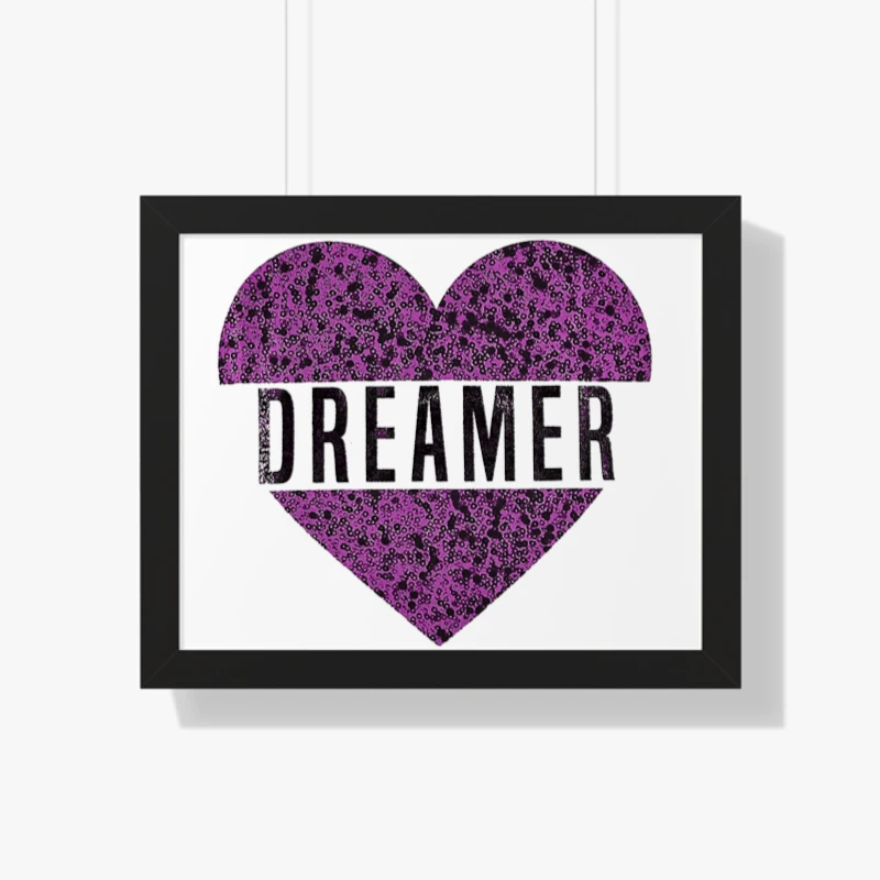 Dreamer heart- - Framed Horizontal Poster