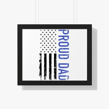 Proud dad design, US american flag father's day graphic Canvas