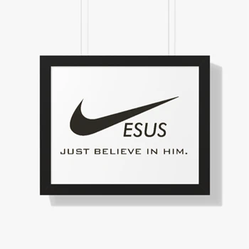 Jesus  - Just Believe In Him, Christian, Christian gift, pastor, baptism present, funny humor Canvas