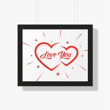 Love You, Valentine Design,Two Heart clipart,Heart Valentine Clipart Canvas