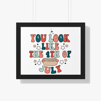 You Look Like the 4th of July Clipart, Funny Fourth of July Graphic, 4th July Hot Dog, Independence Day Design Canvas