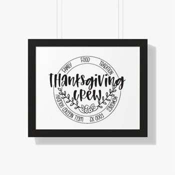 Happy Thanks Giving Framed Canvas, Thanks Giving Framed Poster, Thanks Giving Framed Canvas, Matching Framed Poster, Party Framed Canvas, Matching Party Framed Poster, Thanks God Framed Horizontal Poster