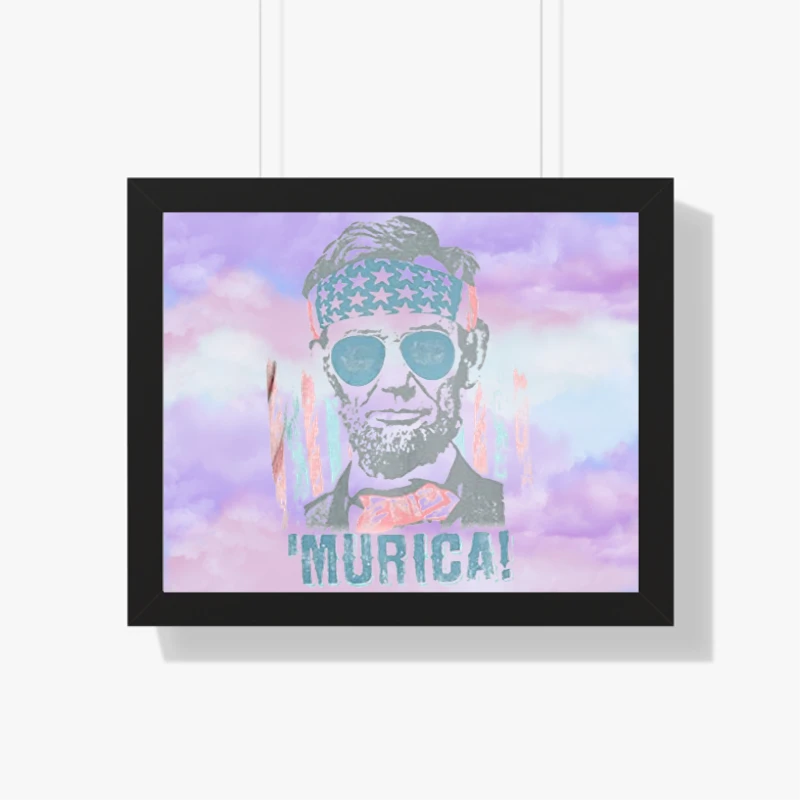 Murica,Murika meme, America political art- - Framed Horizontal Poster
