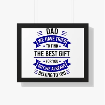 Funny Fathers Day Clipart, Daughter Son Wife for Daddy Design, Dad Graphic gift Canvas