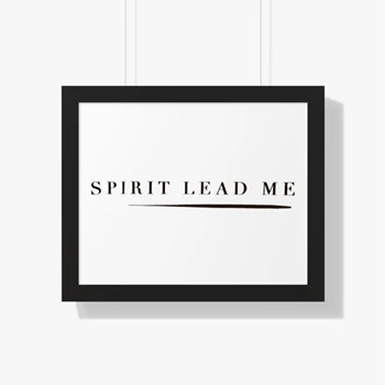 Spirit Lead Me Framed Canvas, Christian Framed Poster, Vintage Framed Canvas,  Comfort Colors Framed Horizontal Poster