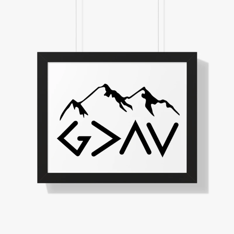 God Is Greater, Christian, God For Women, God For Men, God Is Greater Than The Highs And Lows- - Framed Horizontal Poster