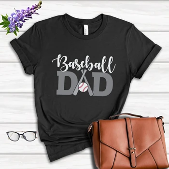 US BaseBall Tee, Baseball Dad Design T-shirt, Baseball Fan Dad Shirt, Dad Baseball Outfit Tee, Fathers Day Gift For Baseball Dad T-shirt, Gift For Baseball Dad Shirt,  Sports Dad Women's Favorite Fashion Cotton T-Shirt