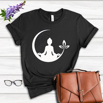 Yoga Tee, Namaste T-shirt, Gift for Yogi Shirt, Yoga Lover Tee, Meditation T-shirt, Yoga Shirt, Yoga Tee,  Women Yoga Women's Favorite Fashion Cotton T-Shirt