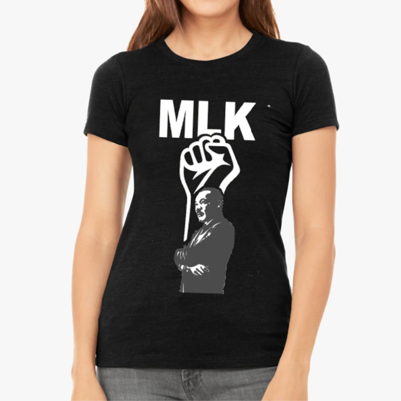 Martin Luther King Jr., MLK, MLK, Black History, Black History Month, Equality, Human Rights-Black - Women's Favorite Fashion Cotton T-Shirt