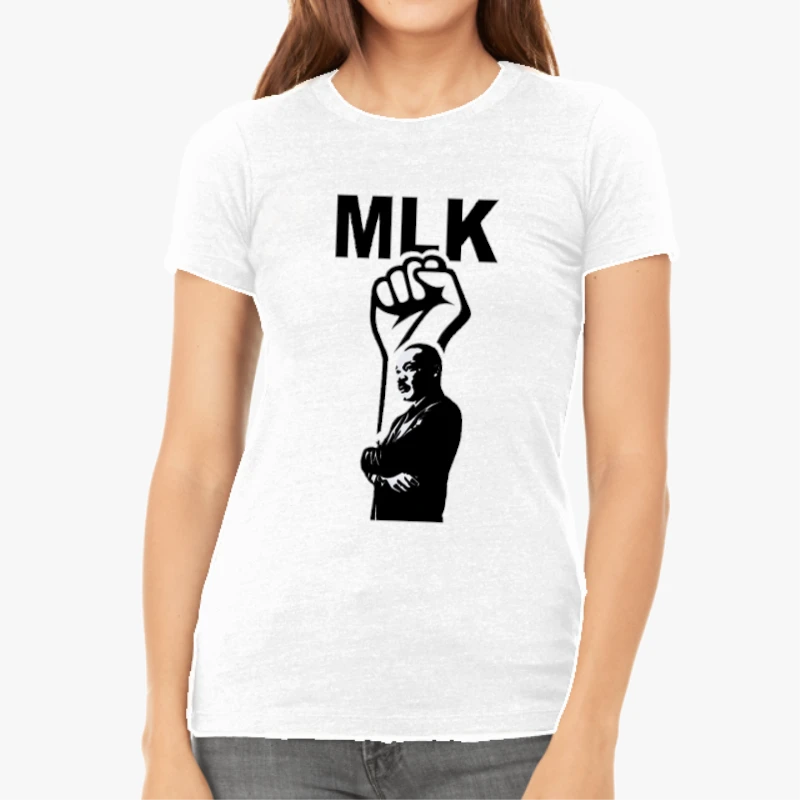 Martin Luther King Jr., MLK, MLK, Black History, Black History Month, Equality, Human Rights-White - Women's Favorite Fashion Cotton T-Shirt