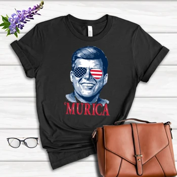 J Kennedy Tee, Presidents Murica T-shirt, 4th of July Shirt, Memorial Day Tee,  USA Pride Clipart Women's Favorite Fashion Cotton T-Shirt