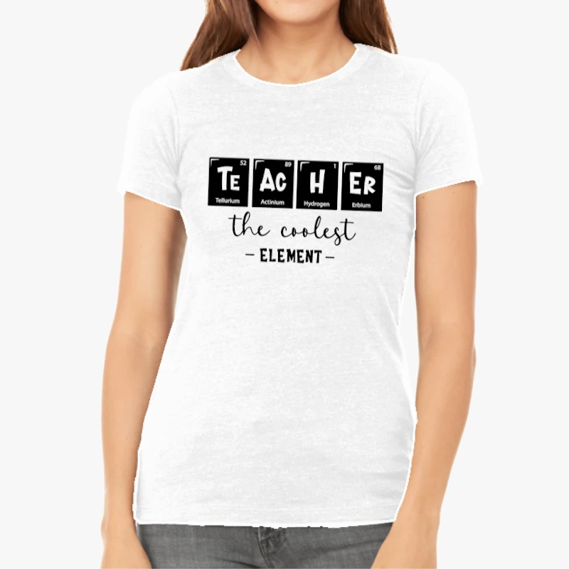 Funny teacher clipart, teacher life cut file for cricut, school design, back to school graphic, chemistry teacher gift-White - Women's Favorite Fashion Cotton T-Shirt