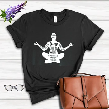 Happiness Is Not Found In The Things You Possess But In What You Have The Courage To Release Tee, Zen Spiritual T-shirt, Meditation Shirt,  Yoga Women's Favorite Fashion Cotton T-Shirt