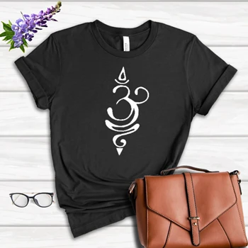 Om Tee, Breath T-shirt, Sanskrit Shirt, Zen Tee, Yoga T-shirt, Breath Shirt,  Yogi Gift Women's Favorite Fashion Cotton T-Shirt