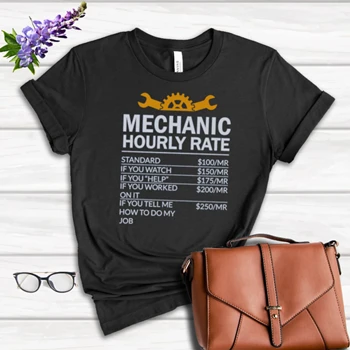Mechanic Design Tee, Mechanic Hourly Rate Instant Digital T-shirt,  Sublimation Design Women's Favorite Fashion Cotton T-Shirt