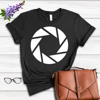 Aperture science Portal Tee,  Motif Printed Fun Design Women's Favorite Fashion Cotton T-Shirt