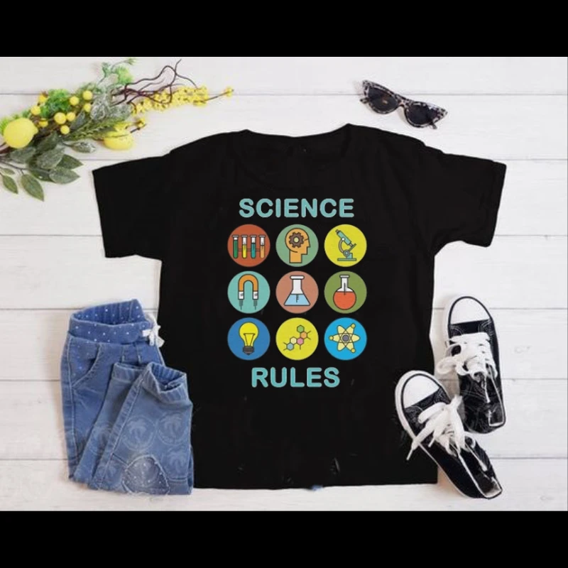 SCIENCE RULES Clipart, Science Symbols Design, Eco-Friendly Graphic- - Women's Favorite Fashion Cotton T-Shirt