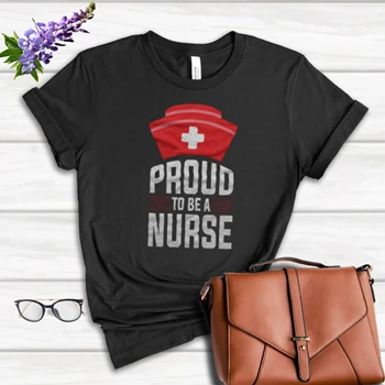 Proud To Be A Nurse Clipart Tee, Nursing Pride Graphic T-shirt,  Nurse Design Women's Favorite Fashion Cotton T-Shirt