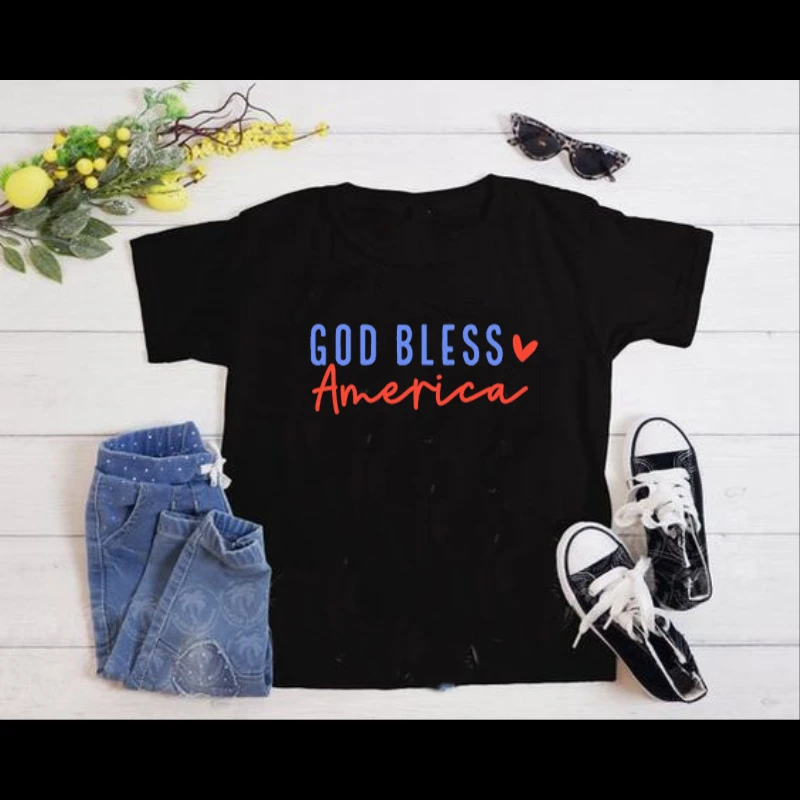 America Shirt, 4th Of July Shirt, Independence Day Shirt, God Bless America T shirt, Christian Shirts- - Women's Favorite Fashion Cotton T-Shirt