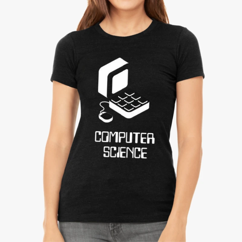Computer Science Old School PC, Coder Funny clipart, Computer clipart-Black - Women's Favorite Fashion Cotton T-Shirt