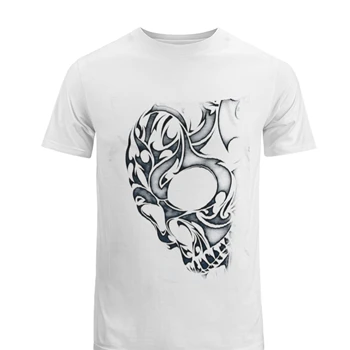 Skull art design Tee, skull graphic T-shirt, skull art personality design Men's Fashion Cotton Crew T-Shirt