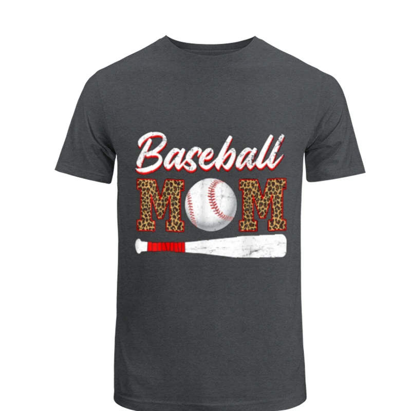 Baseball Mom Clipart, mother day Graphic, Baseball Mom Design- - Men's Fashion Cotton Crew T-Shirt