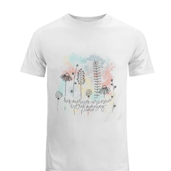 His mercies are new every morning Tee, His mercies are new T-shirt, Christian shirt, Christian tshirt, his mercies are new Tee,  his mercies Men's Fashion Cotton Crew T-Shirt