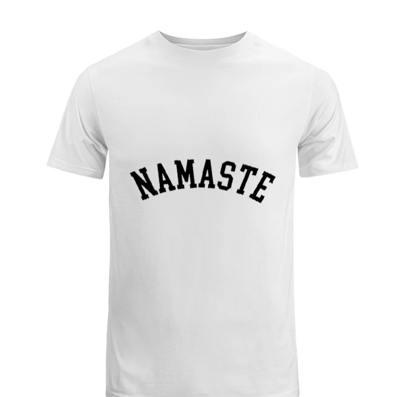 Ladies yoga, Namaste fitness pilates comfortable soft gym workout gift idea-White - Men's Fashion Cotton Crew T-Shirt