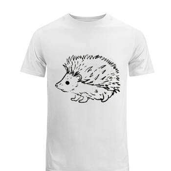 Cute Hedgehog Pocket Tee, Pocket T-shirt, Hedghehog shirt, Hedgehog tshirt, Cute drawing Tee, Hipster T-shirt, Graphic shirt,  hipster Men's Fashion Cotton Crew T-Shirt