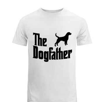 The Dogfather Tee, Funny Animal Lover Dog T-shirt,  Lover Gift Design. Pet clipart Men's Fashion Cotton Crew T-Shirt