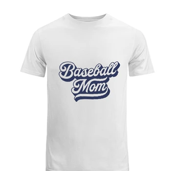 Baseball Mom Tee, Silhouette Baseball mom design T-shirt, Baseball mama design shirt,  My mom love baseball design Men's Fashion Cotton Crew T-Shirt