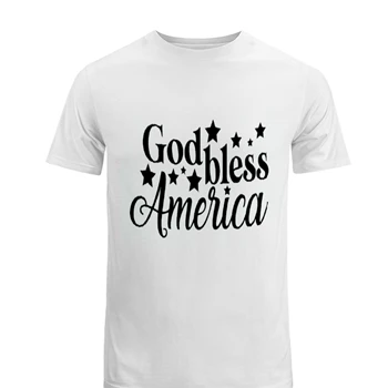 God Bless America Tee, Happy 4th Of July T-shirt, Freedom shirt, Independence Day tshirt, 4th of July Gift Tee,  Patriotic Men's Fashion Cotton Crew T-Shirt