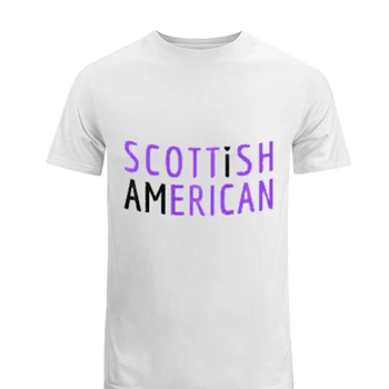 I Am Scottish American Tee, scotland and america T-shirt,  scotland pride Men's Fashion Cotton Crew T-Shirt