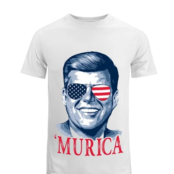 J Kennedy Tee, Presidents Murica T-shirt, 4th of July shirt, Memorial Day tshirt,  USA Pride Clipart Men's Fashion Cotton Crew T-Shirt