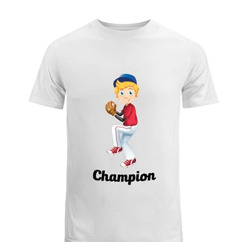 Baseball champion Tee, Champion Design T-shirt, BaseBall Starter Men's Fashion Cotton Crew T-Shirt