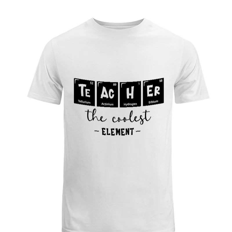 Funny teacher clipart, teacher life cut file for cricut, school design, back to school graphic, chemistry teacher gift-White - Men's Fashion Cotton Crew T-Shirt