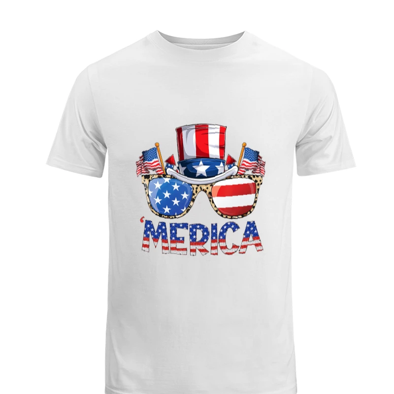 Patriotic Independence Day, 4th of July Gift, Independence  Gift,4th of July,All American Mama Mini Design ,Freedom Design-White - Men's Fashion Cotton Crew T-Shirt
