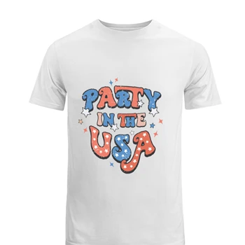 Retro Party in the USA Tee, Party In The USA T-shirt, 4th of July shirt, Independence Day tshirt, USA Patriotic Tee Tee,  4th of July Party Men's Fashion Cotton Crew T-Shirt