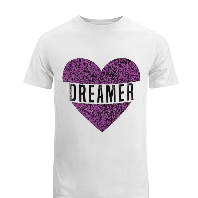 Dreamer heart-White - Men's Fashion Cotton Crew T-Shirt