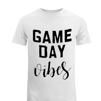 Game Day Vibes Tee, Football Mom T-shirt, Baseball Mom shirt, Cute Sunday Football tshirt, Sports Design Tee,  Sundays are for football Men's Fashion Cotton Crew T-Shirt