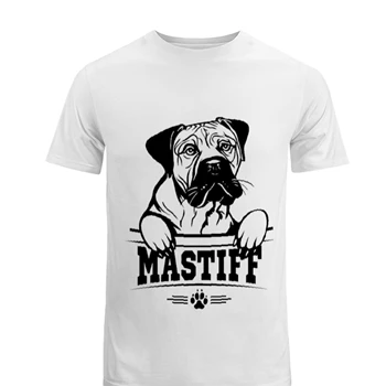 Mastiff Design Tee, Love Dogs T-shirt, Cute Puppy shirt,  Dog Pet Men's Fashion Cotton Crew T-Shirt