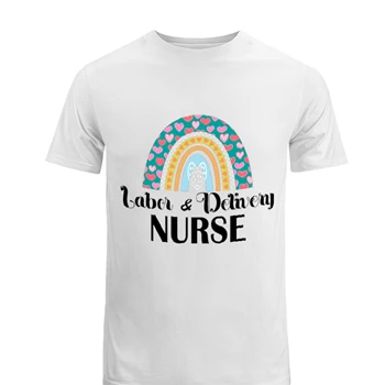 Labor and Delivery Nurse Clipart Tee, L&D Nurse Design T-shirt, Delivery Nurse Lifeline Graphic shirt, Nurses Superhero Gift tshirt,  Heartbeat Delivery Nurse Men's Fashion Cotton Crew T-Shirt