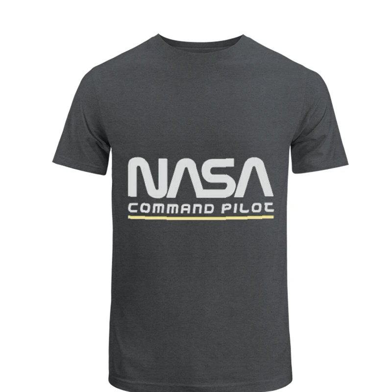 Nasa Command Pilot Design, Nasa Funny Pilot Graphic- - Men's Fashion Cotton Crew T-Shirt