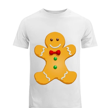 Gingerbread Man Graphic Tee,  Gingerbread man father day design Men's Fashion Cotton Crew T-Shirt