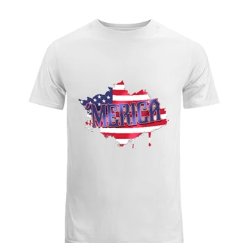 Fourth of July Tee, 4th of July T-shirt, Patriotic shirt, America tshirt, Independence Day Tee, Memorial Day T-shirt,  American Flag Men's Fashion Cotton Crew T-Shirt